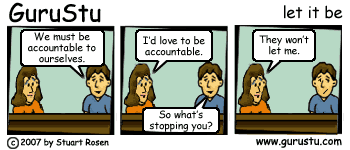 Accountable to ourselves